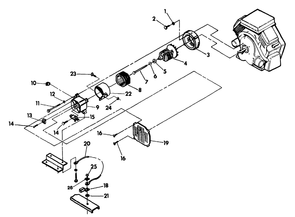 Generator Diagram and Parts List for 5564-1-C8000  Briggs and Stratton Generator